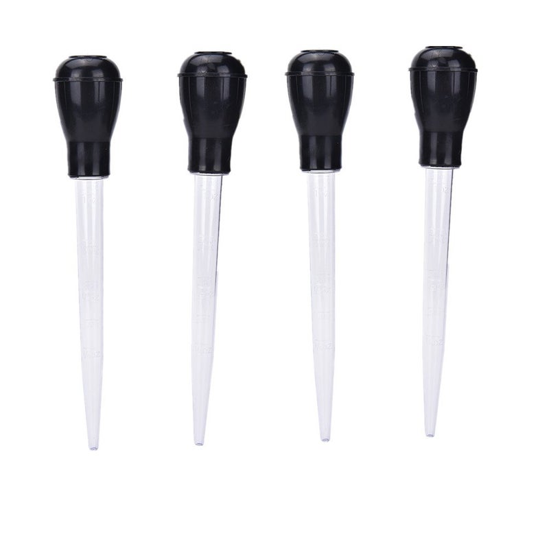 Yiphates 4 Pcs 11-Inch Turkey Baster with Rubber Bulb Extra Large Bulb Basters with Measuring Lines Turkey Baster Syringe Injector Needle for Cooking, Butter Drippings, Glazes, Roasting Juices - Image 1